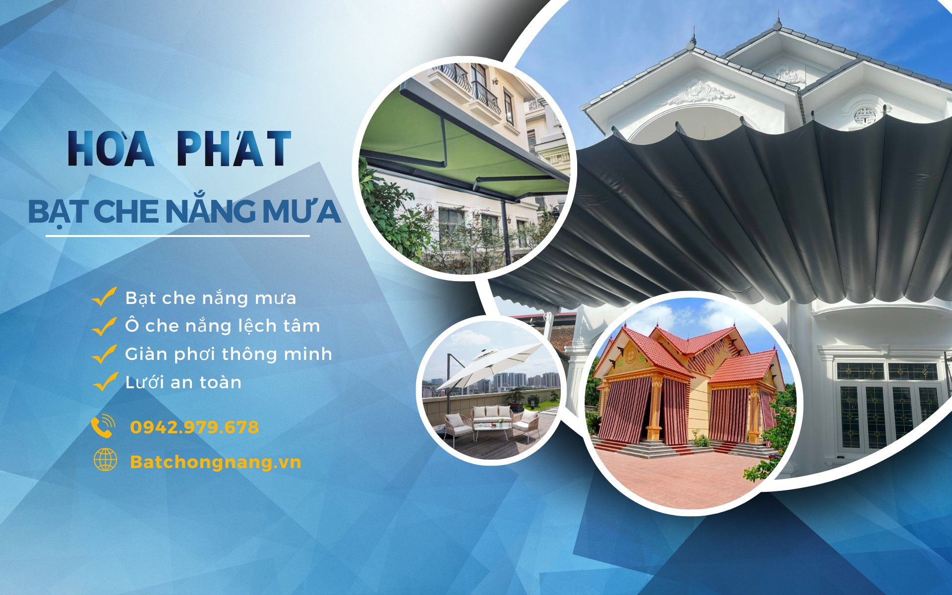 bạt che nắng mưa