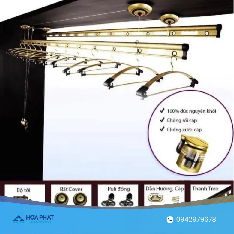 Giàn phơi thông minh Hòa Phát 999A